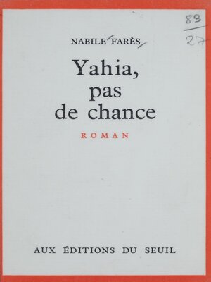 cover image of Yahia, pas de chance
